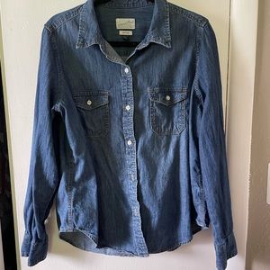 Universal Thread Denim Button-Up Blouse
